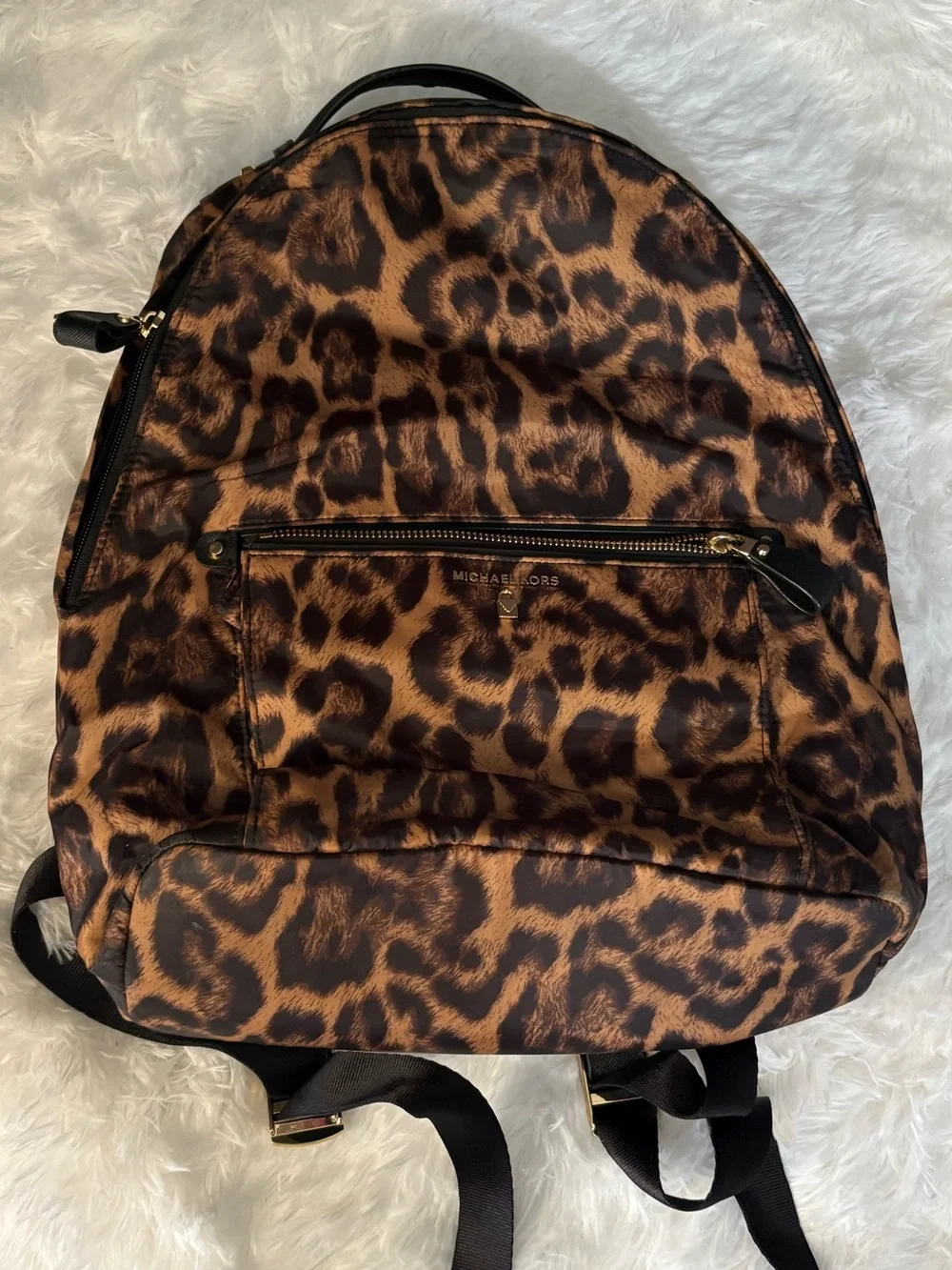 Michael kors Kelsey nylon backpack leopard print